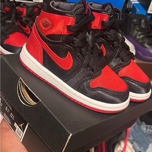 Nike Air Jordan 1 High Black and Red Sneakers